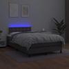 Vidaxl Łóżko Kontynentalne Z Materacem I Led, Szare, 120X190 Cm