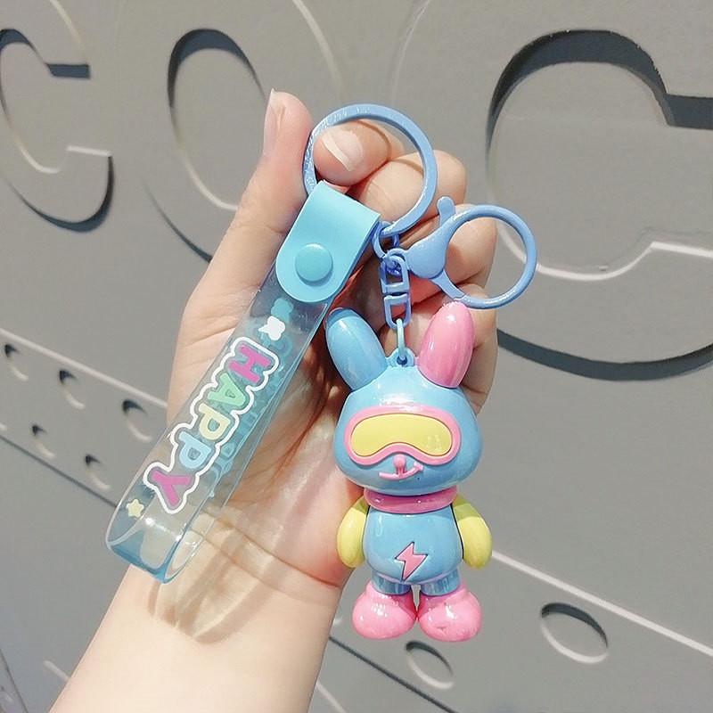 Adorable Electroplated Pvc Cartoon Eyed Dog Keychain Perfect For Gifts