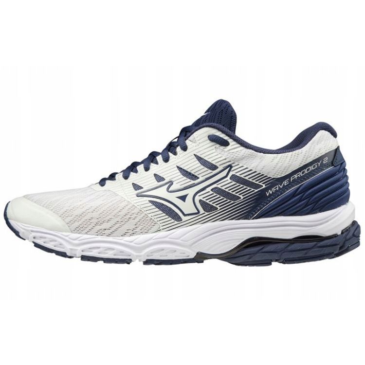 Mizuno Prodigy 2 Comfortable Versatile Shock Absorbing Non-Slip Durable Low-Top Running Shoes Men Sneaker White Blue J1GR181001