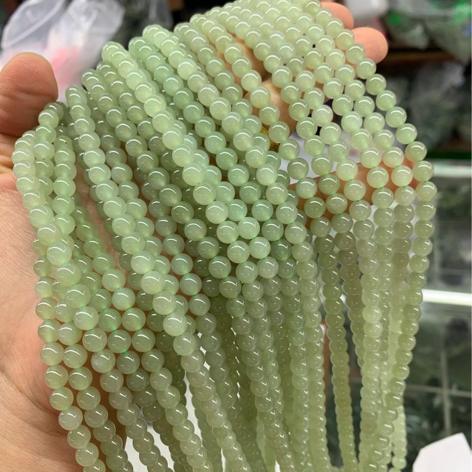 6mm Clear Water Jade Buddhist Beads Necklace - 108 Beads