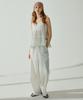 VIKINI VENDER Slush Linen Elastic Waist Wide Pants - White