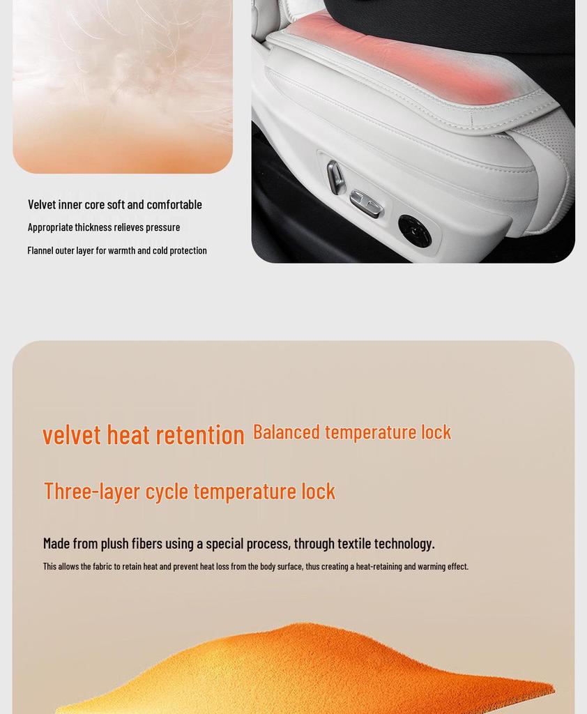 Winter Warm Flannel Seat Cushion for Geely Galaxy E5/L6/L7/E8 Starship 7