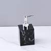 Marble Pattern Resin Dispenser Bottle Press Type Empty Refill Vial Liquid Soap Shampoo Lotion Container For Household Storage