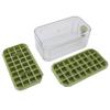 Ice Cubes Tray Easy Release 64 Grids Large Capacity 2 Layer Ice Maker Mould with Lid Bin Scoop for Cocktail Coffee