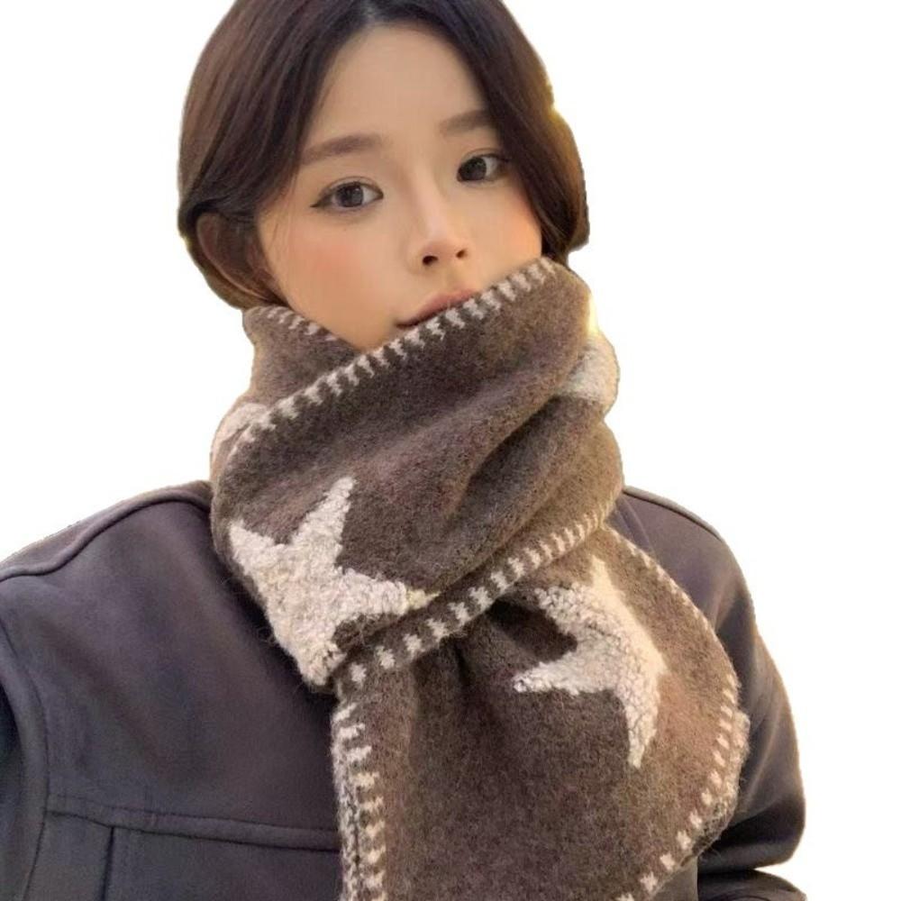 Soft Yarn Knit Scarf Versatile Design Yarn Scarf Cool Warm Wrap Scarf  For Women