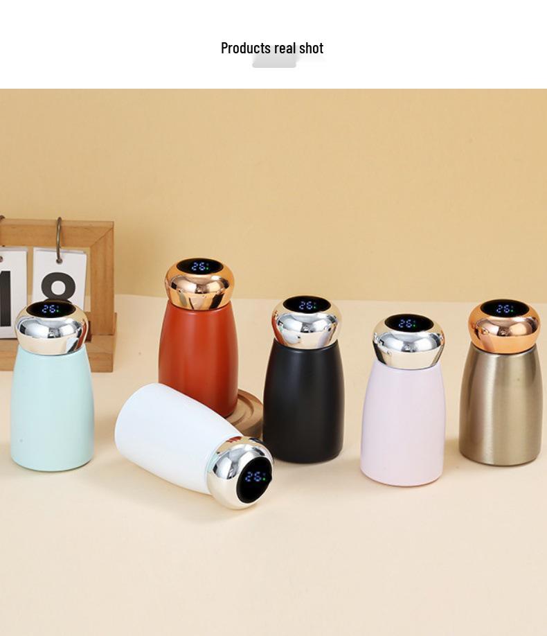 316 Stainless Steel Mini Thermal Cup with Smart Temperature Display - Stylish, Insulated, and Portable for Students