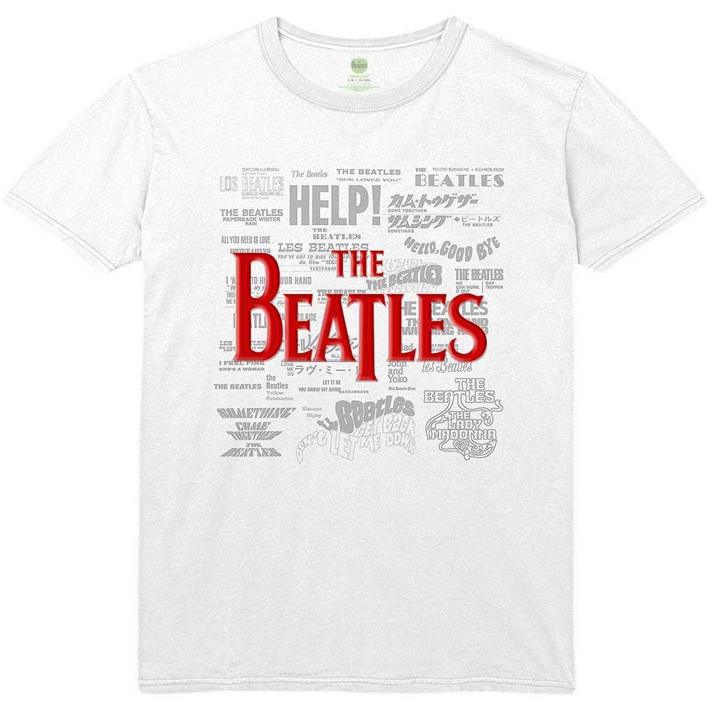 The Beatles Titles Logos Official Men Unisex T-shirt XXL