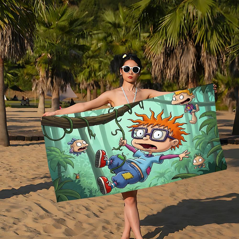 Cartoon R-Rugrat Microfiber Beach Towel Absorbent Quick dry Soft Yoga Swimming Resort Mountain Climbing Towel
