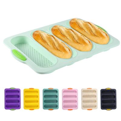 4/9 Fori Stomati Grado Alimentare Silicone Stampo per Torta Hamburger Pane Hot Dog Molde Silicone Stampo da Forno Accessori da Forno