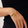 18K Gold INS-Style Open Bangle: Non-Fading Stainless Steel Women's Jewelry