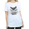 Disney Womens/Ladies Mickey Mouse Mirrored Cotton Boyfriend T-Shirt