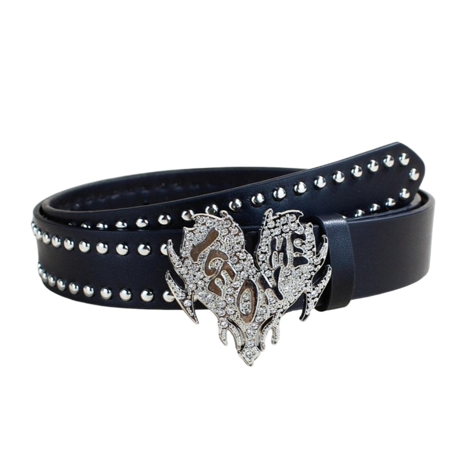 

Мерцающий ремень с пряжкой в виде сердца для леди, повседневный ремень для джинсов и брюк, привлекательный пояс, модные аксессуары чёрный