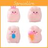 Figurines de Porcelets en Résine Miniature Animaux Mignons de Dessin Animé Accessoires de Bureau