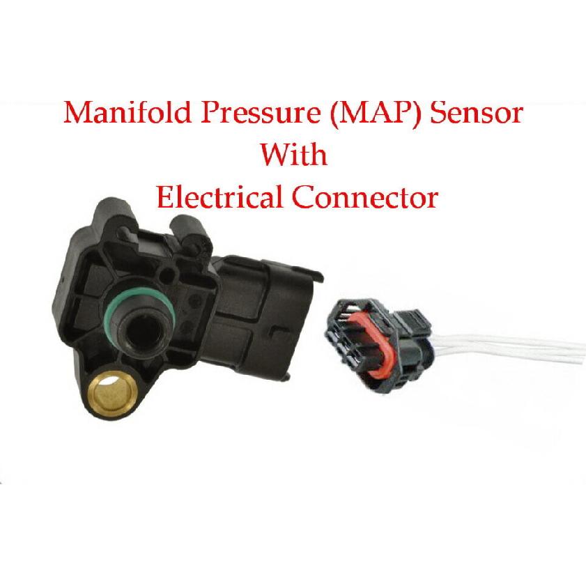 Manifold Pressure (MAP) Sensor &Connector Fits: Buick Cadillac Chevrolet GMC