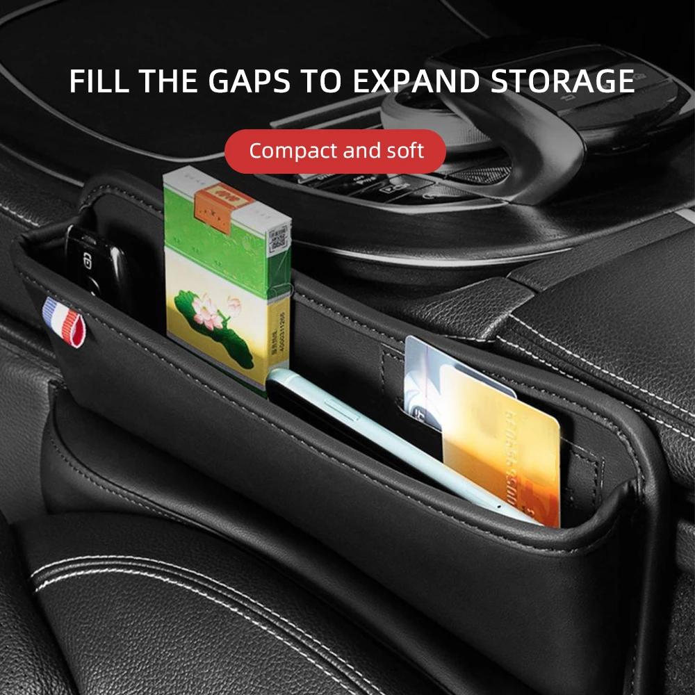 Universal Car Seat Gap Filler Leak-proof Storage Bag Cup Holder Leather Seat Slot Multifunction Organizer Box Car Interior Parts