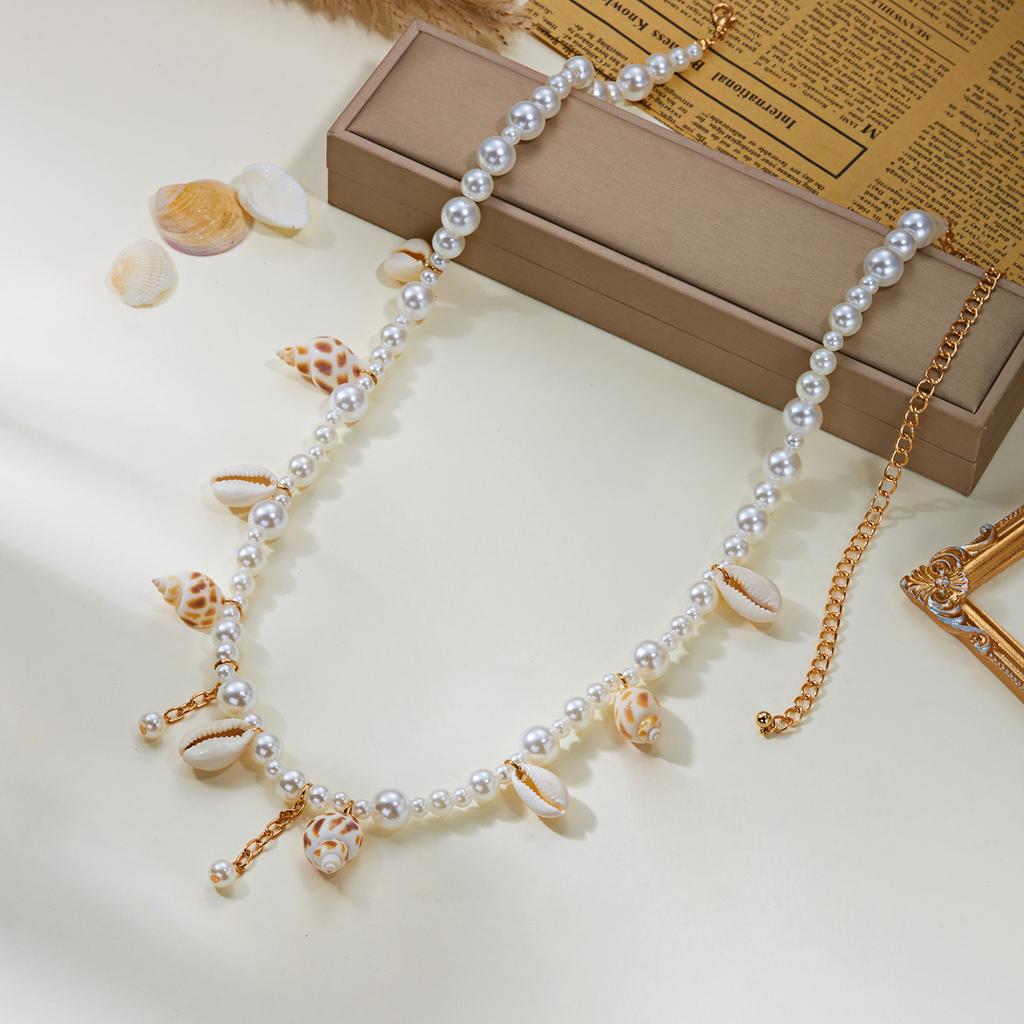Trendy Summer Boho Waist Chain For Women Exquisite Imitation Pearl Shell Conch Tassel Waist Link Beach Bikini Body Sexy Jewelry
