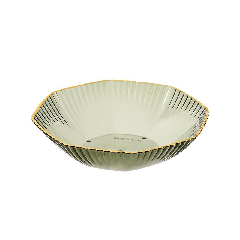 Light Luxury Bronzing Star Anise Fruit Plate Household Transparent Pet Plastic Fruit Plate Coffee Table Dried Fruit Candy Plate