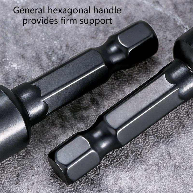 5Pcs Universal Impact Socket for 6.35mm Hexagonal Shank Tool Ratchet Wrench Socket Wrench Adapter Spanner