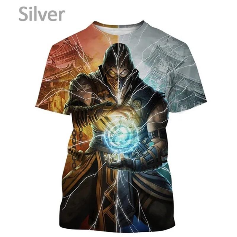 Fighting Game Mortal Kombat T Shirt For Men Cool Short Sleeve Tee Tops Fashion Casual Oversized Streetwear Tshirt Ropa Hombre