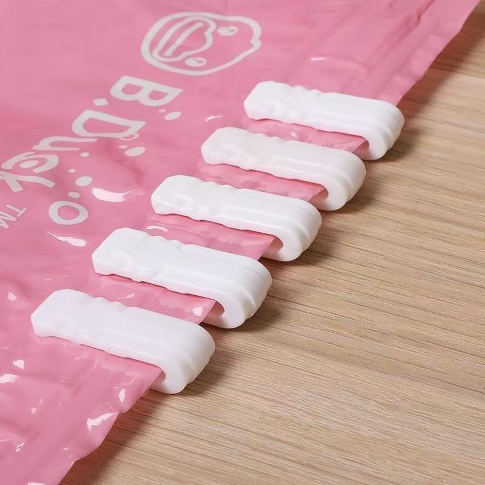10 Pack Vacuum Storage Bags Sealing Clip Zipper Labor Saver Sliding Grip for Sous Vide Bags Space Saver Sealer Bag Airtight Shrink Compression