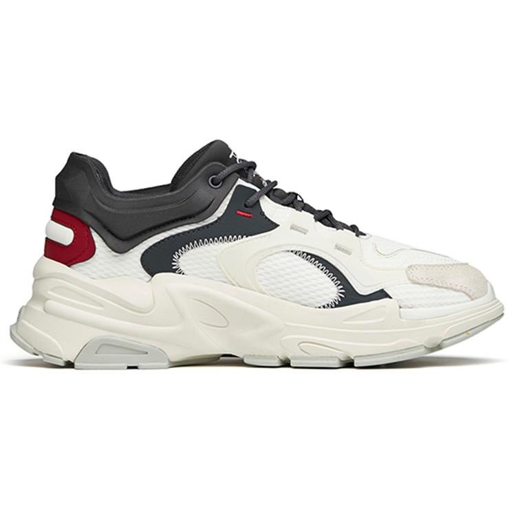 Anta Life Collection Cushioning, Wear Resistant Low Top Casual Shoes Men's White Red Black 112148890-8