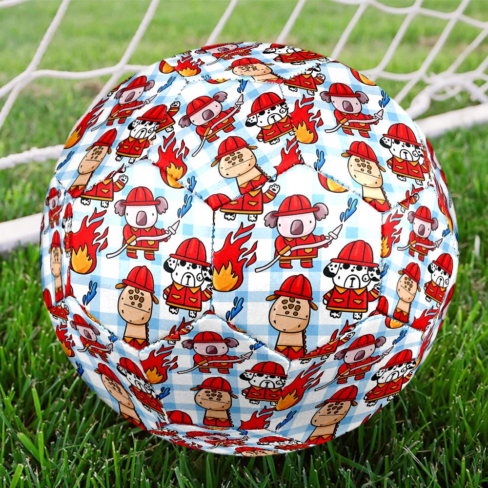 Firefighters Theme Size 5 Soccer Ball, Suitable for Both Indoor and Outdoor Matches, a Gift Suitable for Everyone.