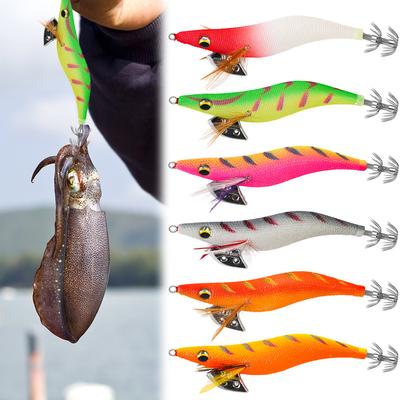 Leurre de pêche artificiel avec hameçons, appât dur pour poulpe, seiche, 3,0 #, 12 cm, leurre coulant pour calmar pour les amateurs de pêche