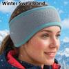 Warm Fleece Winter Sweatband Soft Windproof Outdoor Earmuffs Headband Sports Headbands  Men Women