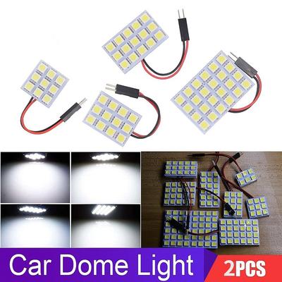 Auto 12 36 48 SMD 5050 LED-Auto-Deckenleuchte, Innen-Leselampe, Kofferraum-Glühbirne, Auto-Top-Glühbirne mit T10 W5W Soffitte, 2 Arten von Adaptersockel
