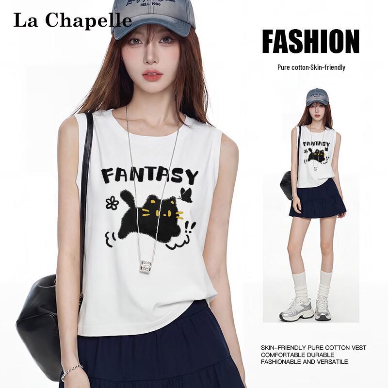 La Chapelle Women s Butterfly Cat Print Cotton Camisole S