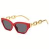 Occhiali da Sole Moda Cat Eye Per Donne Uomini Lente a Specchio Catena Ciondolo Occhiali Per Festa Estiva in Spiaggia