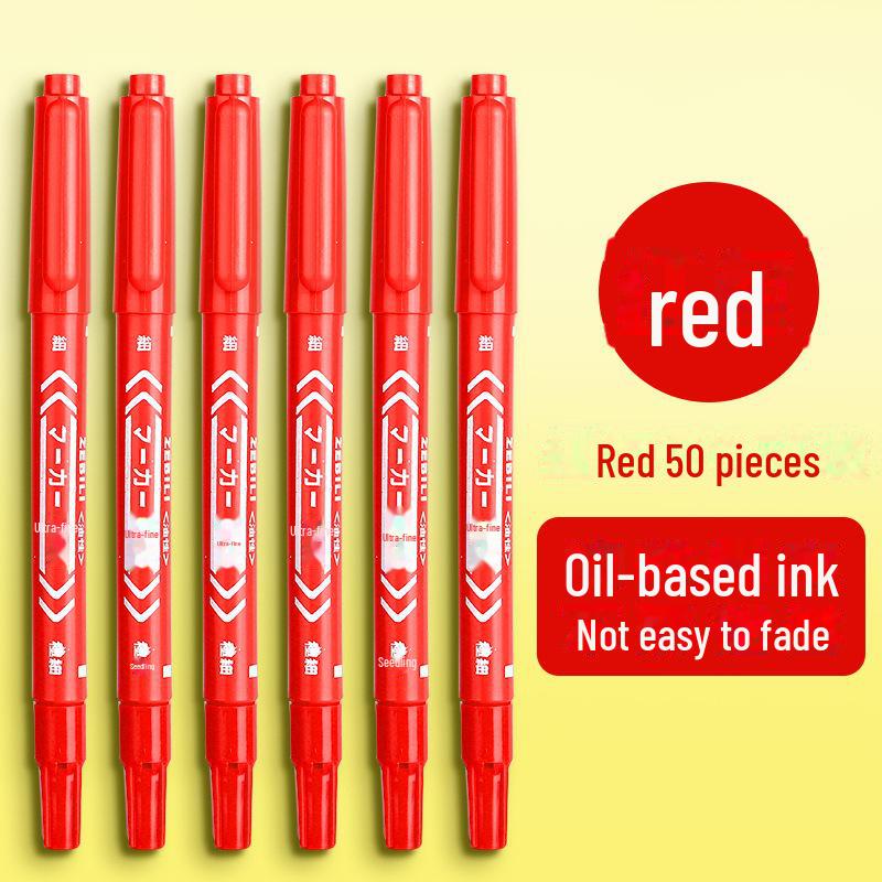 Waterproof Double-Headed Hook Pen for Students - Durable, Non-Fading, Art Marker for Primary and Kindergarten.