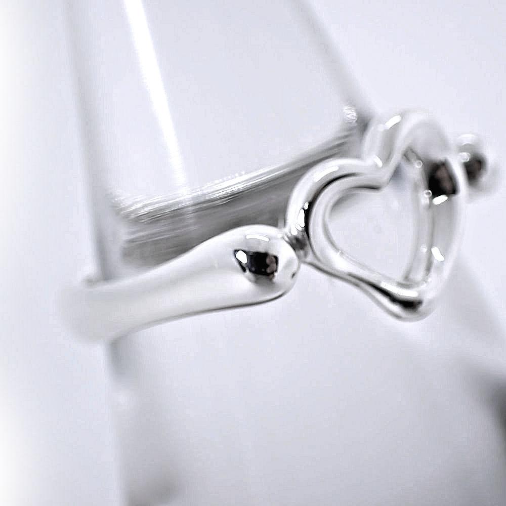 [Used] TIFFANY 925 Open Heart Ring / Size 9 / j7-9