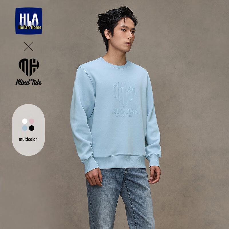 

HLA Men s Spring 2025 Embroidered Crewneck Pullover Sweatshirt 3XL