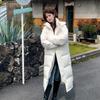 Down Jacket Women's Super Long New Winter Thickened Loose and Thin College Style Couple Down Jacket