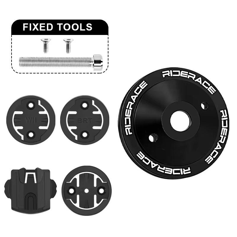 

Держатель для велосипедного компьютера RIDERACE из алюминиевого сплава для горного велосипеда, секундомер, верхняя крышка, кронштейн для крепления спидометра Garmin GPS чёрный