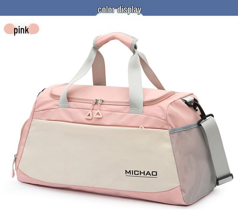 Water-Repellent Travel Bag with Wet/Dry Separation & Shoe Compartment for Sports, Fitness, Business, and Short Trips