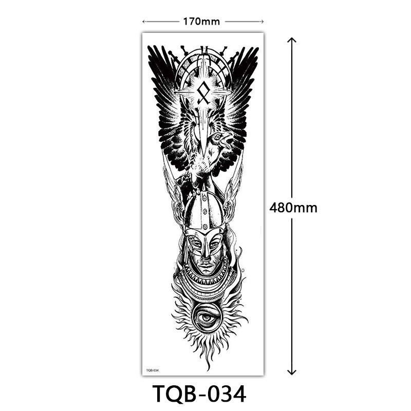 Full Arm Flower Tattoo Stickers - Large Image Design