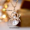 Punk Spinne Imitation Perle Anhänger Halskette für Frauen Gold Farbe Hochzeit Partei Schmuck Geschenke