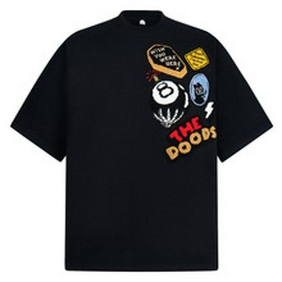 European & American Street Style Rivet Design Unisex Oversized T-Shirt