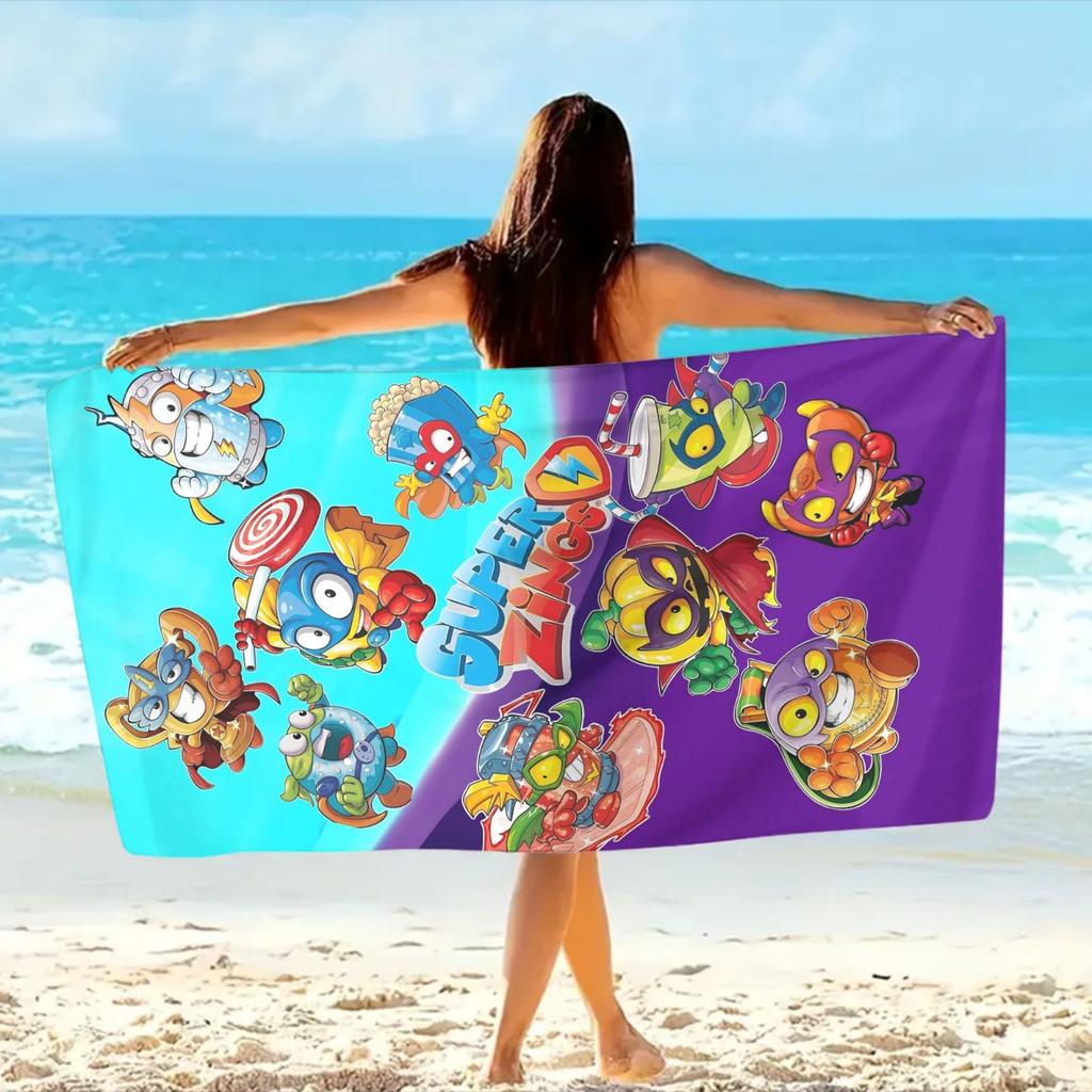 Super Zings Character Collection Beach Towel, Made of Ultra-Fine Microfiber, Perfect for The Beach, Swimming Pool, Gym, And Yoga