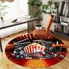 1pc Movie Theater Popcorn Round Chair Mat Office Area Rug - Non-Slip, Floor Mat for Office, Bedroom, and Indoor Decor P127264