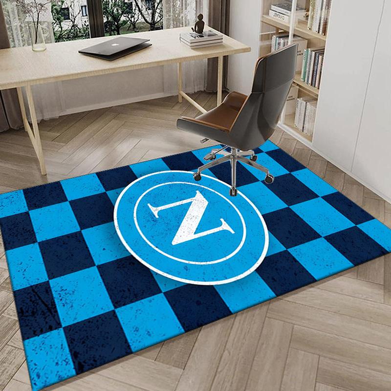 Napoli Blue Energy Symbol Area Rug Office rug, Chair Rug, Decor Carpet Livingroom bedroom Mat, Large Size Fan gifts Christmas gifts