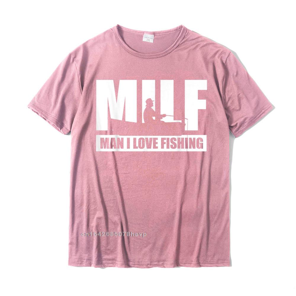 MILF Unisex I Love Fishing TShirt Funny FisherUnisex Fishing Gift TShirt T Shirt Tops Shirts Classic Cotton Funny Printed Boy