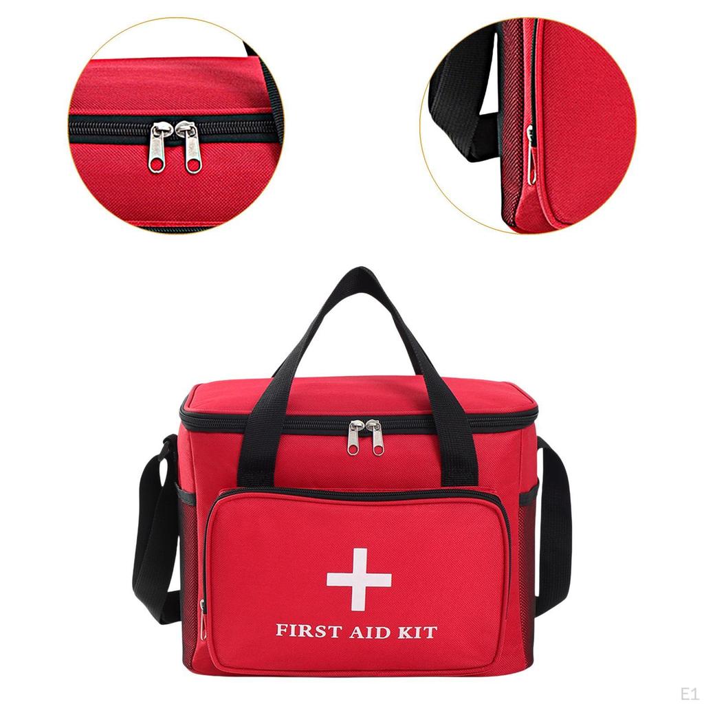 Empty First Aid Bag Emergency Medical Adjustable Shoulder Strap Multipurpose Multi Pockets