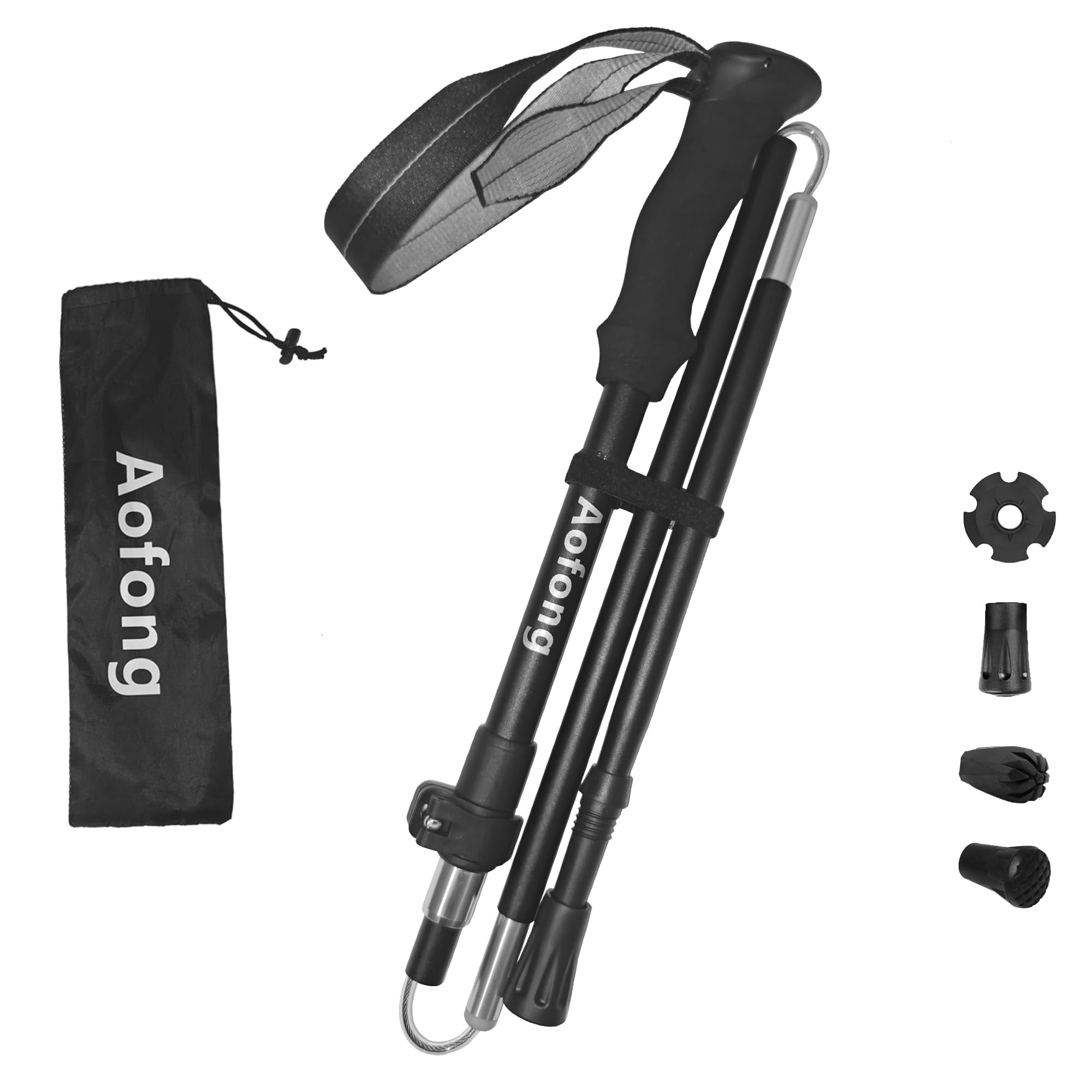 

Aofong Trekking Poles, Lightweight Folding A7075 Aluminum, Compact, Adjustable Length, for Outdoor Activities, Hiking, and Mountain Climbing. Includes
