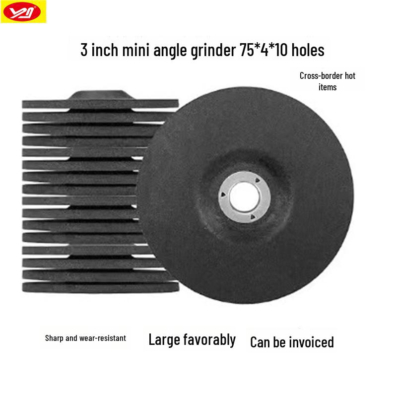 Accesorii pentru mini polizor unghiular de 3": Discuri de lustruit și șlefuit din rășină (75*4*10 gaura)