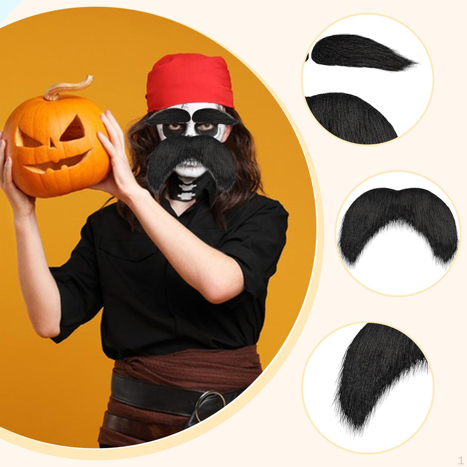 

Накладные усы брови декор наряжаться для маскарада праздника праздничного выступления чёрный