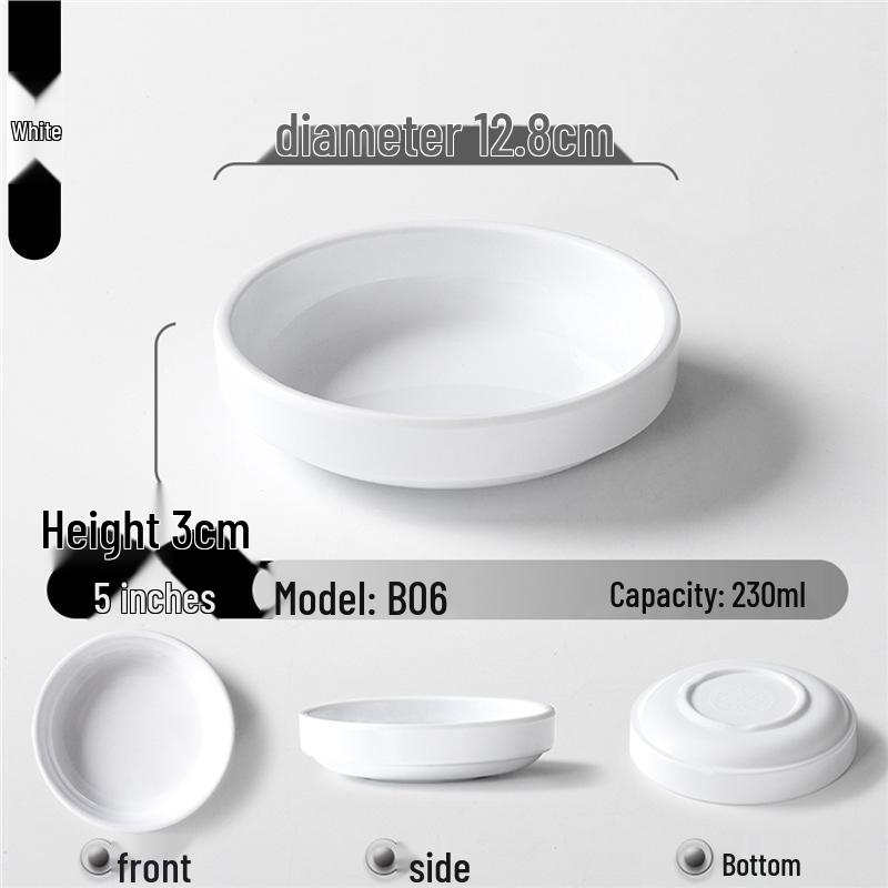 Zweifarbige Melamin-Tischware: Kleines Schalen- und Schalenset für Buffet und Grill-Dipsaucen.