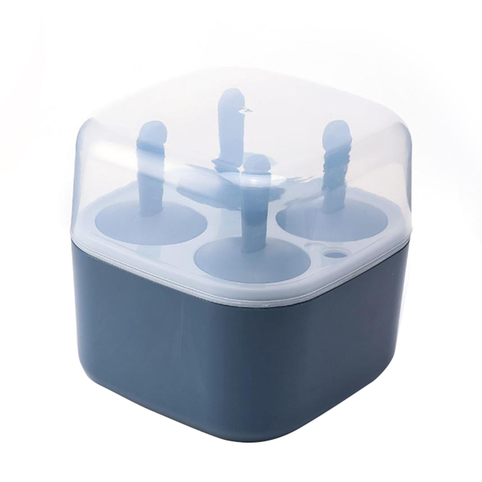 

Формы для эскимо с 4 отверстиями, формы для мороженого для DIY, коробка для пополнения детского питания, силиконовый лоток для льда, формы для эскимо, фруктовый молочный коктейль, инструменты для выпечки синий